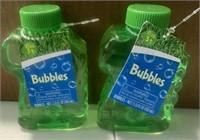 Lot of 2 Bubbles Solution w/ Wand 5.64oz GreenLid