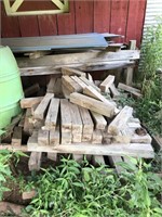 Pile of 4" x 4" Wood Blocks