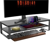 Doowiit Monitor Stand with drawer, 2-Tier Monitor