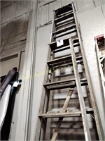 Wood step ladders (x2)  - 6 foot and 9 foot