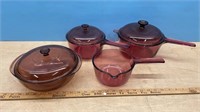 Pyrex Cranberry Visions Cookware.  NO SHIPPING