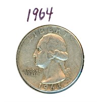 1964 Washington Silver Quarter