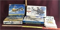 Lot of Vintage Model Planes, Helicopters & Decals