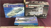 Lot of Vintage Model Airplane, Truck & Boat