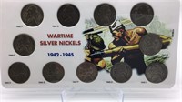 Wartime Silver Nickels 1942-1945