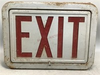 Antique Metal Light Up Exit Sign