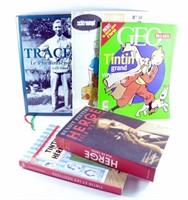 Lot de 5 volumes sur Hergé et Tintin.