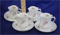 B.R.C. Bavaria Cups & Saucers (8pc)