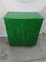 2 Door Green Cabinet 29 x 16 x 33