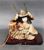 11" Japanese Samaria Figure w/ Brass Trim and