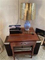 Stand 31"H x 24"W x 20"D, HD Radio & Table Lamp