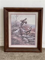 Wood Framed Pheasant Print by G Messier