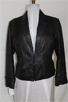 Black Lamb leather blazer size L Retail $385.00