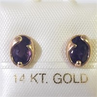 $300 14K  Amethyst Earrings