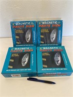 4 NEW  6" Magnetic Mechanics Parts Dishes