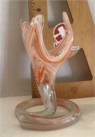 Sooner art glass vase