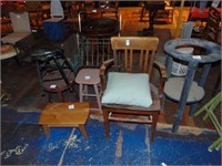 4-wooden stools
