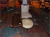 2 coffee tables, chair