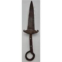 A Very Old Early Antique Hand Forged Steel Dagger