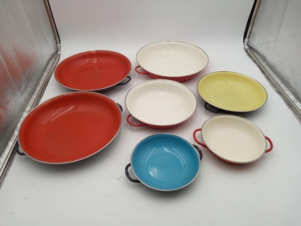 Enamel Nesting Skillets Emo Celje Yogoslavia