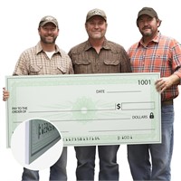 Giant Check | 36x16" Dry Erase Big Check for Prese