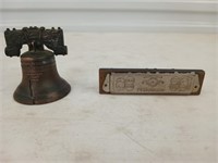 M. Hohner harmonica, small bronze Liberty Bell