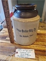 Antique c1900 pickle crock Price Booker TEXAS