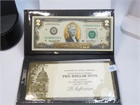 $2 Dollar 2003 Note with Golden Details