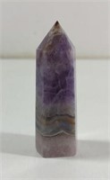 Hand Carved Polished Lavender Rose Quartz Tower