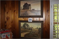 2 Framed Prints by Alfred Owls
