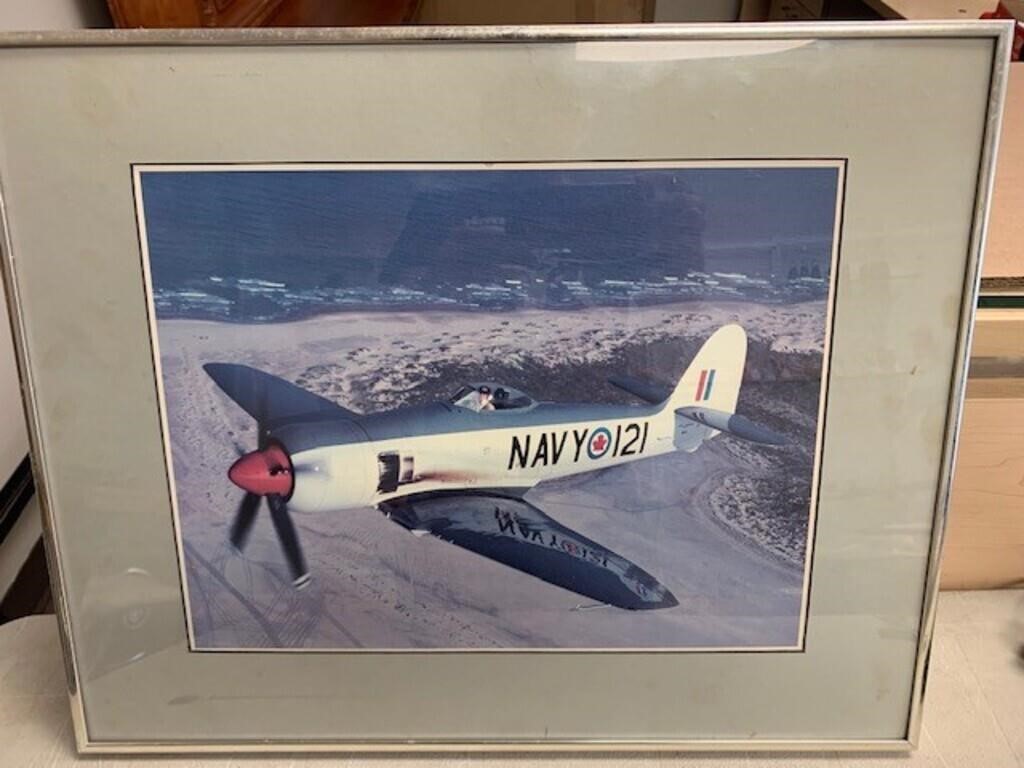 Framed Canadian Navy Aircraft