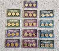 39 Presidential Dollar coins, all 3 mints