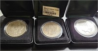 3 1921-D Morgan silver Dollars