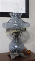 Glass Table Lamp With Lighted Base