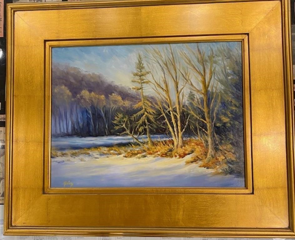 Oil painting "Mild Winter"
