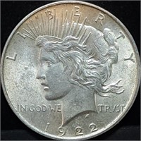 1922 Peace Silver Dollar Gem BU