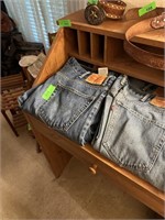 LOT OF 4 PAIRS OF LEVI JEANS SZ 38