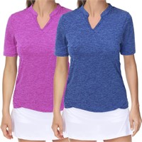 TrendiMax Women's 2 Pack Golf Polo Shirt