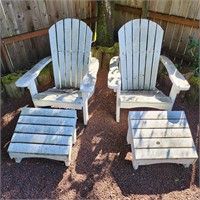 Outdoor adirondack Chairs & Footrests