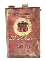 Vintage Phillips 66 Dry Cleaner Gallon Can 10.25”