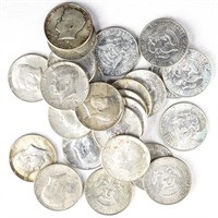 Kennedy Half Dollars - 90% (24) & 40% (7)