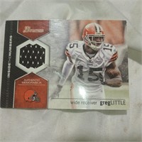 Greg little patch football card