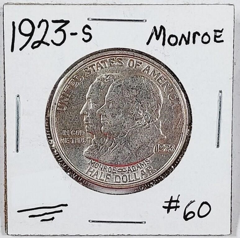 1923-S  Monroe Comm. Half Dollar   VF