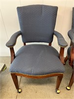 Custom Design Blue Upholstered Side Chair