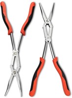 Straight and Bent Long Nose Dual Material Plier