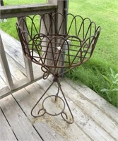 Wrought Iron Basket Planter