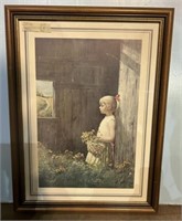 Framed A. Schring Print of Girl