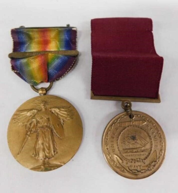 5 medals: WWI Victory - American Legion - 2 NRA