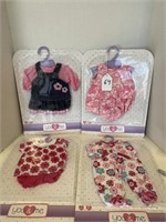 YOU & ME LOT OF 4 DOLL OUTFITS