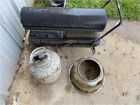 Electric floor heater, does NOT work, air tank,